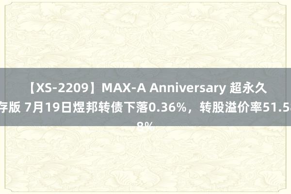 【XS-2209】MAX-A Anniversary 超永久保存版 7月19日煜邦转债下落0.36%，转股溢价率51.58%