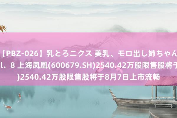 【PBZ-026】乳とろニクス 美乳、モロ出し姉ちゃん揉みたおし。 Vol.8 上海凤凰(600679.SH)2540.42万股限售股将于8月7日上市流畅