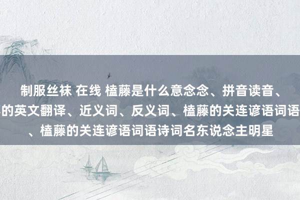 制服丝袜 在线 榼藤是什么意念念、拼音读音、词语阐扬注解、榼藤的英文翻译、近义词、反义词、榼藤的关连谚语词语诗词名东说念主明星