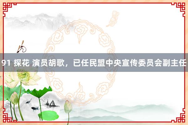 91 探花 演员胡歌，已任民盟中央宣传委员会副主任