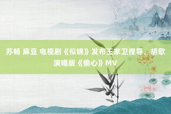 苏畅 麻豆 电视剧《似锦》发布王家卫捏导、胡歌演唱版《偷心》MV