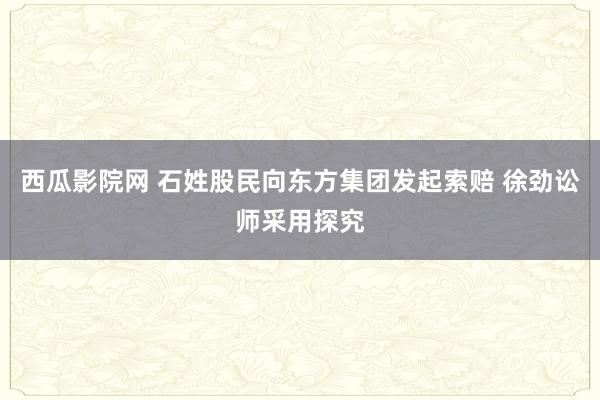 西瓜影院网 石姓股民向东方集团发起索赔 徐劲讼师采用探究