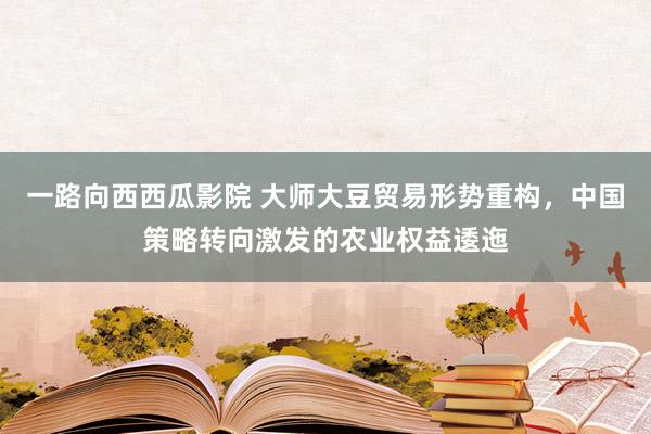 一路向西西瓜影院 大师大豆贸易形势重构，中国策略转向激发的农业权益逶迤